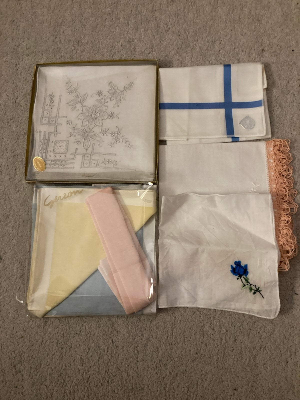 Vintage zakdoeken set - diverse ontwerpen, Ophalen of Verzenden