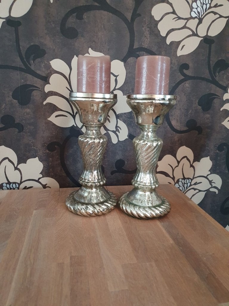 2 kandelaars, Ophalen of Verzenden, Zo goed als nieuw