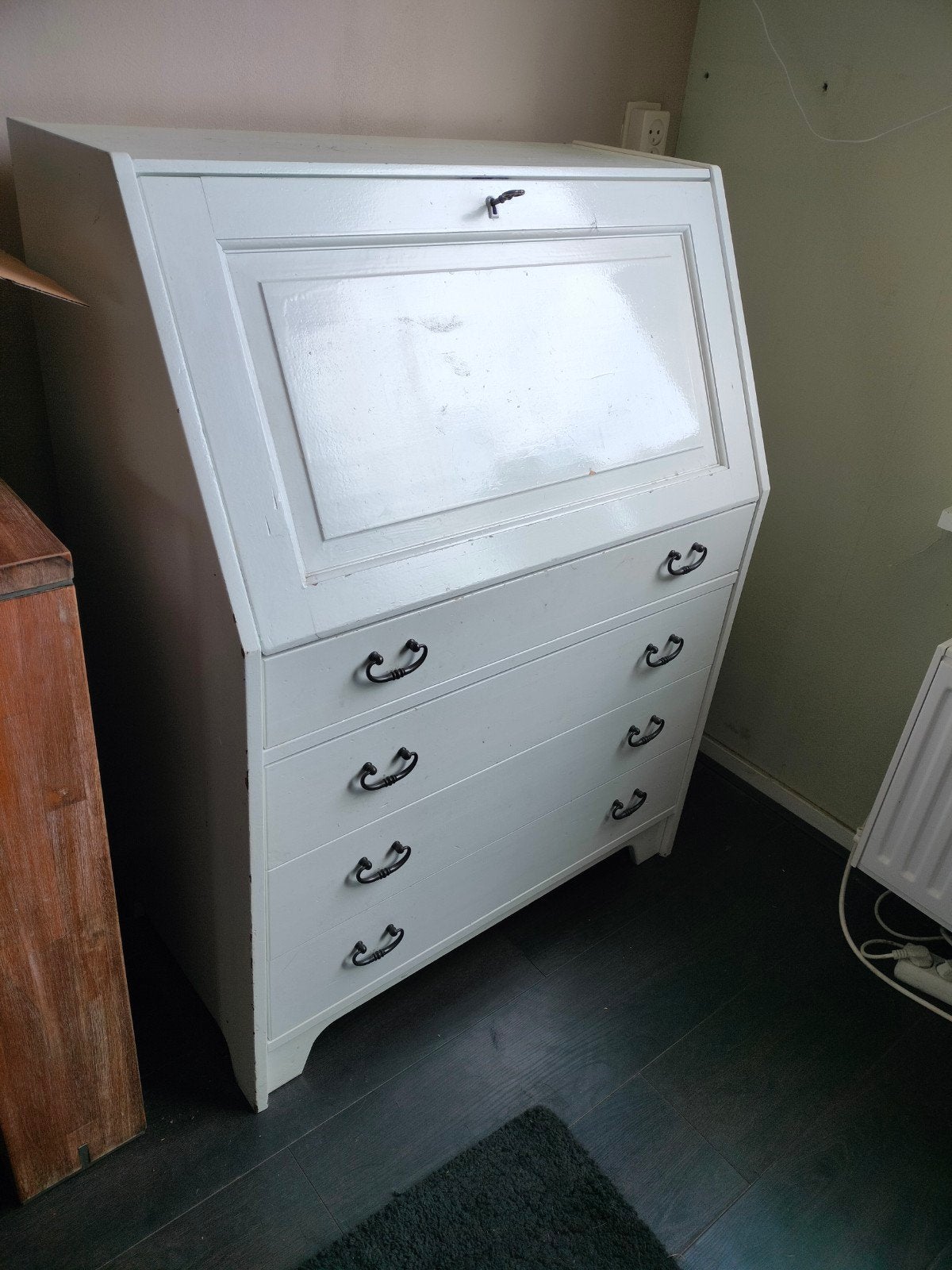 witte secretaire bureau met lades GRATIS, Ophalen