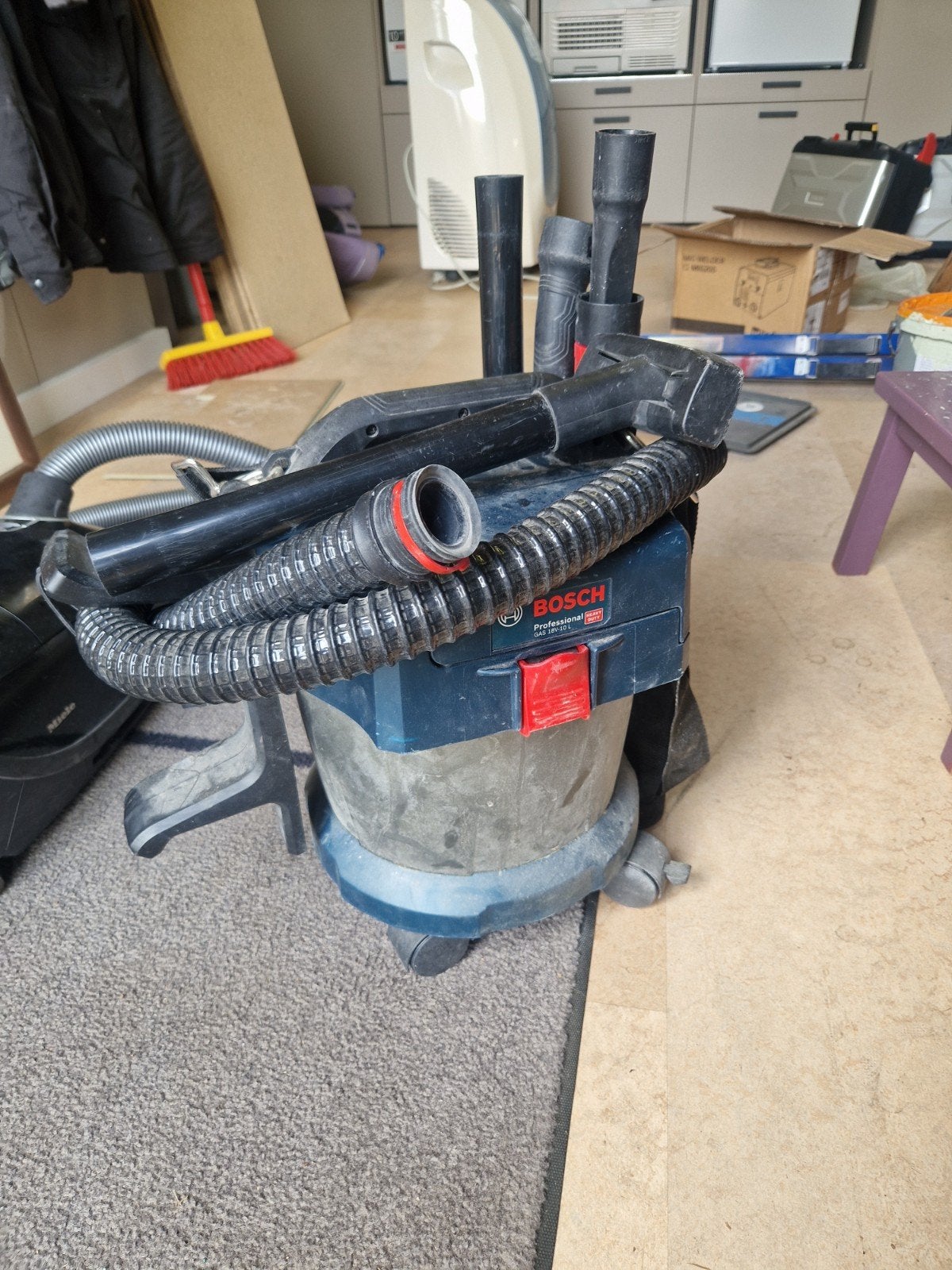 Bosch Professional GAS 18V-10 L Bouwstofzuiger, Ophalen of Verzenden, Gebruikt, Waterstofzuiger