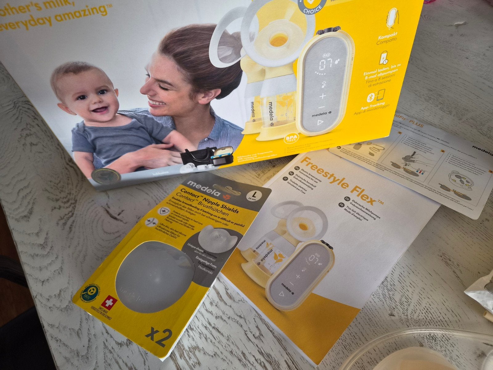 Medela Freestyle Flex Borstkolf Compleet met Accessoires, Ophalen, Zo goed als nieuw