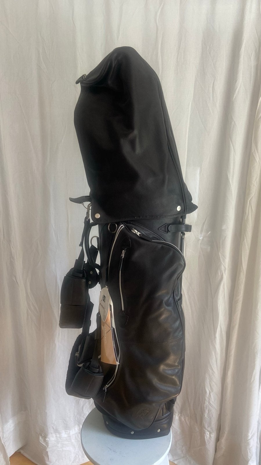 Nieuw BIG MAX  JOEJO Golftas HYBRIDE - Zwart Leer 7x9 inch, Sport en Fitness, Ophalen of Verzenden, Nieuw, Tas, Overige merken