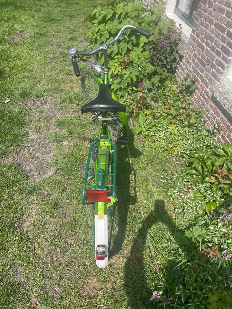 Retro meisjesfiets 26 inch - Groen - Rivel, Fietsen en Brommers, Fietsen | Meisjes, Ophalen, Gebruikt, Terugtraprem, 26 inch of meer