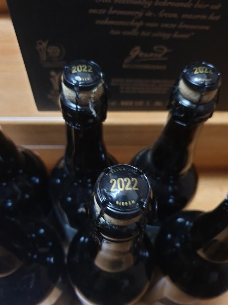 Doos met 6 flessen Hertog Jan Grand Prestige 2022. Samen €60, Ophalen of Verzenden, Nieuw, Flesje(s), Hertog Jan