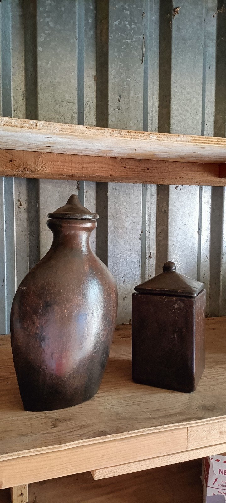 "SIBON" sier aardewerk, Ophalen of Verzenden, Met deksel, Bruin