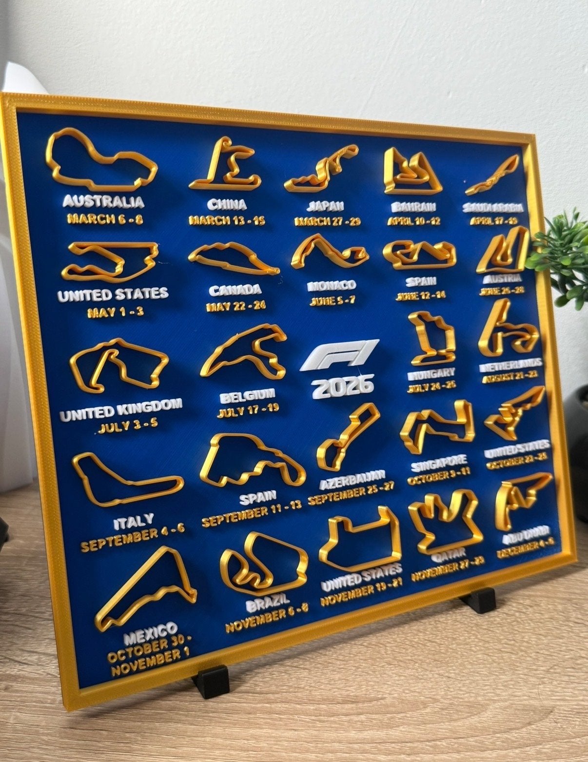 Formule 1 Kalender 2026 - Circuit Overzicht 3D, Meerkleurig, Nieuw, Kunststof, Ophalen of Verzenden