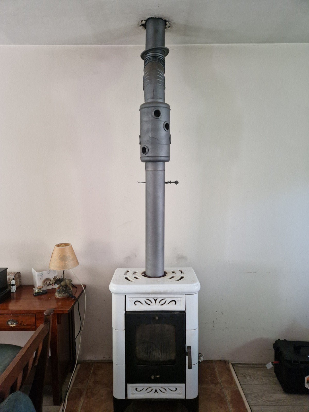 keramische hout kachel klein en efficient, warmte wisselaar, Ophalen, Hout, Houtkachel