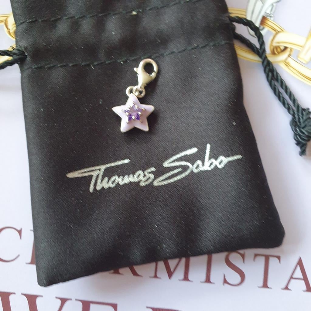 Thomas Sabo bedel ster paars, Sieraden, Tassen en Uiterlijk, Ophalen of Verzenden, Nieuw, Zilver, Met strass