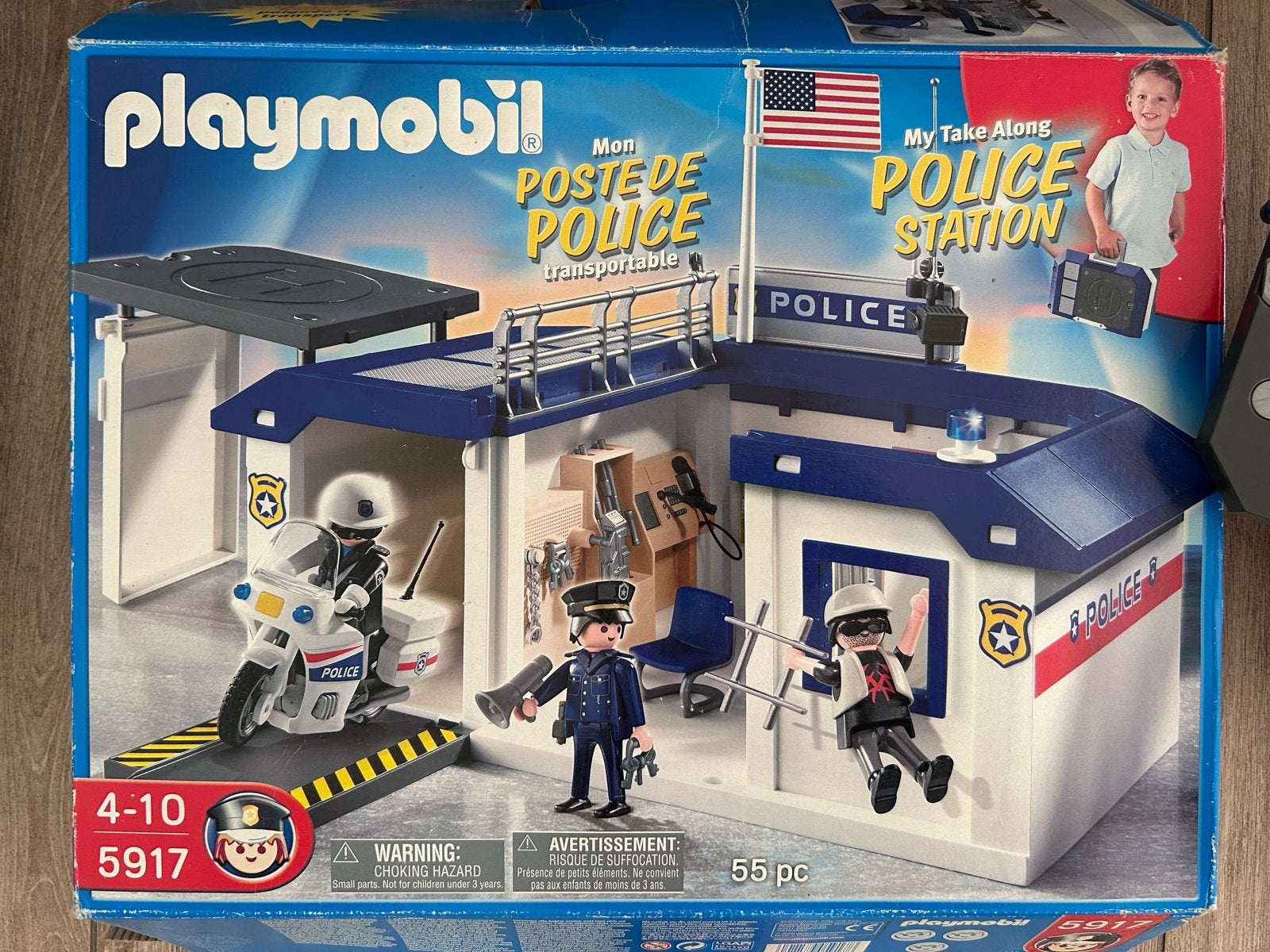 Playmobil Politiebureau 5917 - Draagbaar Politiebureau, Gebruikt, Gebouw, Complete set, Ophalen of Verzenden