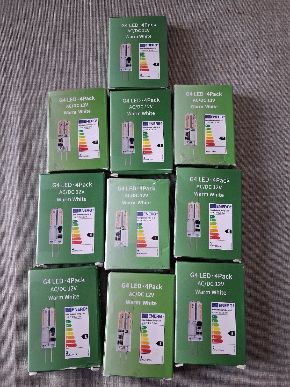 G4 LED Lampen 4-pack AC/DC 12V Warm Wit, Ophalen of Verzenden, Nieuw, Wit, G4