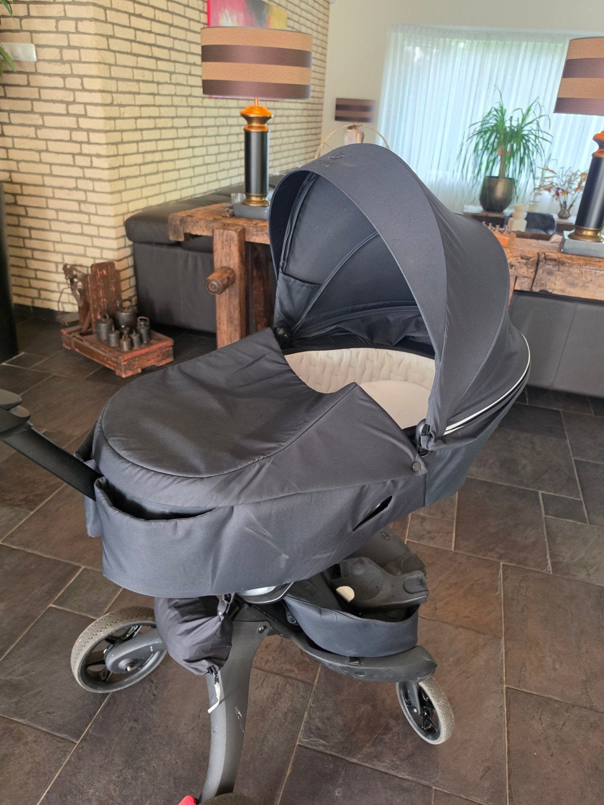 Stokke Kinderwagen met regenkap, dekjes en Maxi-Cosi beugels, Gebruikt, Combiwagen, Met reiswieg, Ophalen