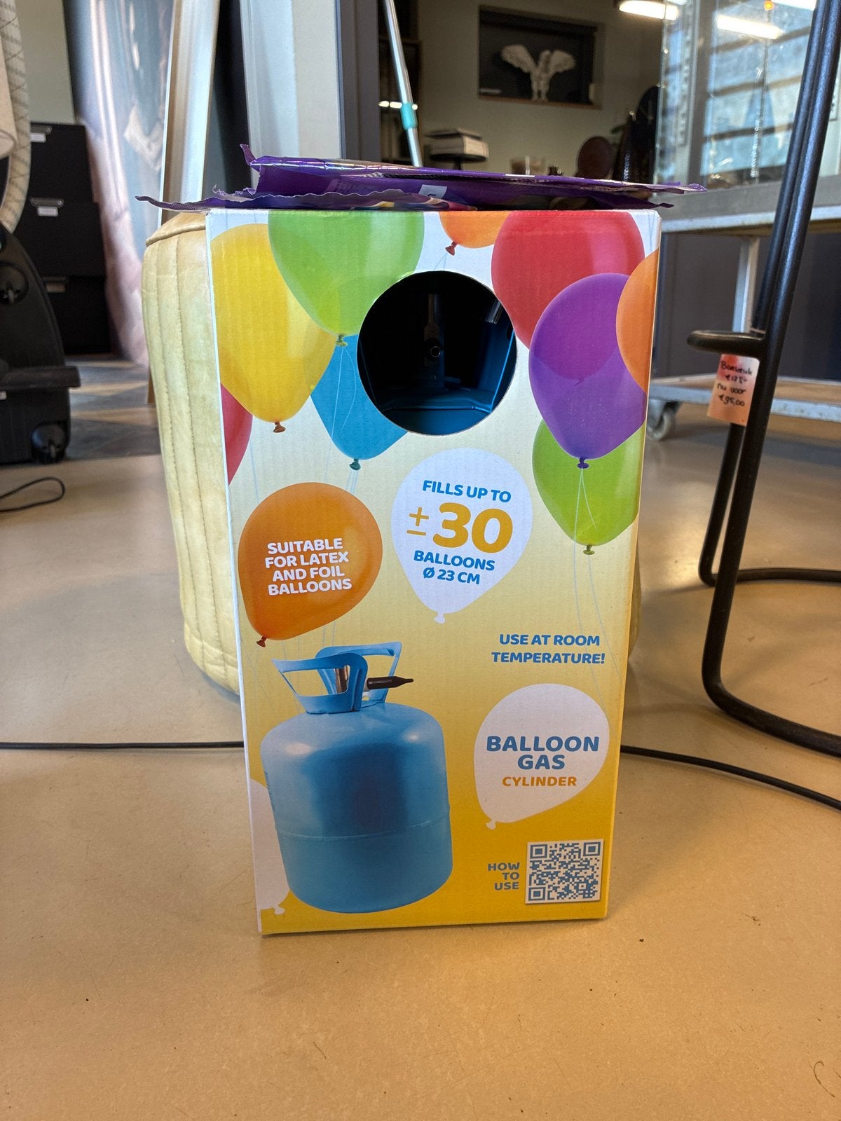 Heliumtank voor 30 ballonnen, inclusief 30 ballonnen, Ophalen, Nieuw, Feestartikel, Verjaardag