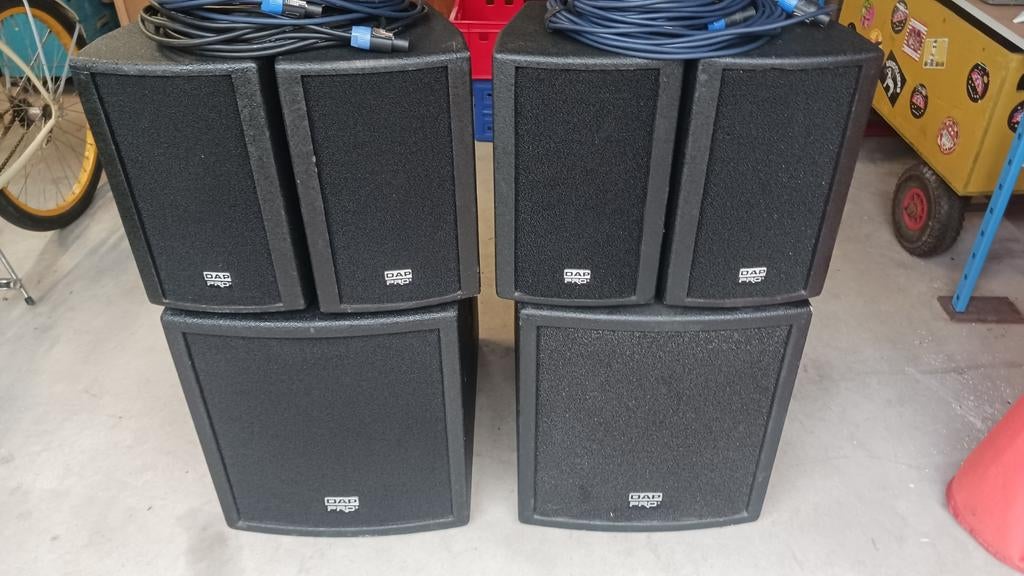 DAP Audio Club Mate 12 actieve set 2x, Gebruikt, Overige typen, 120 watt of meer, Ophalen
