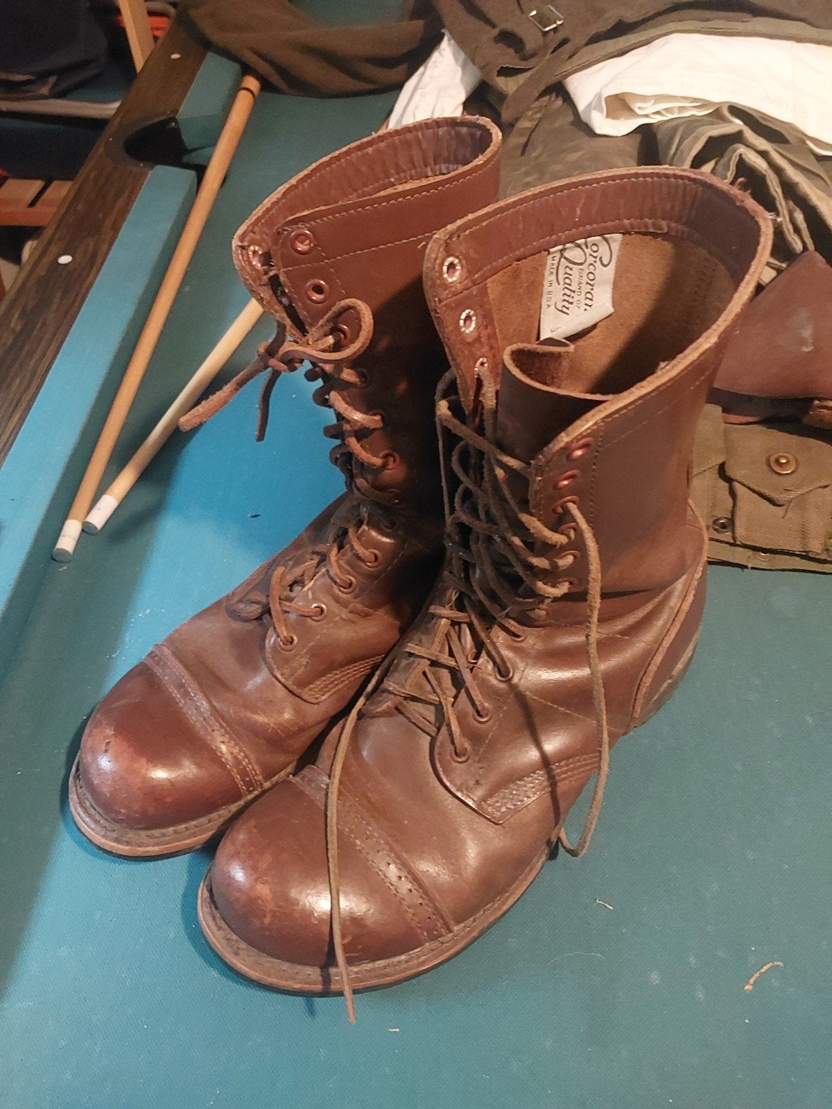 Ww2 us corcaran jump boots, Ophalen of Verzenden, Luchtmacht, Amerika, Kist of Geocache