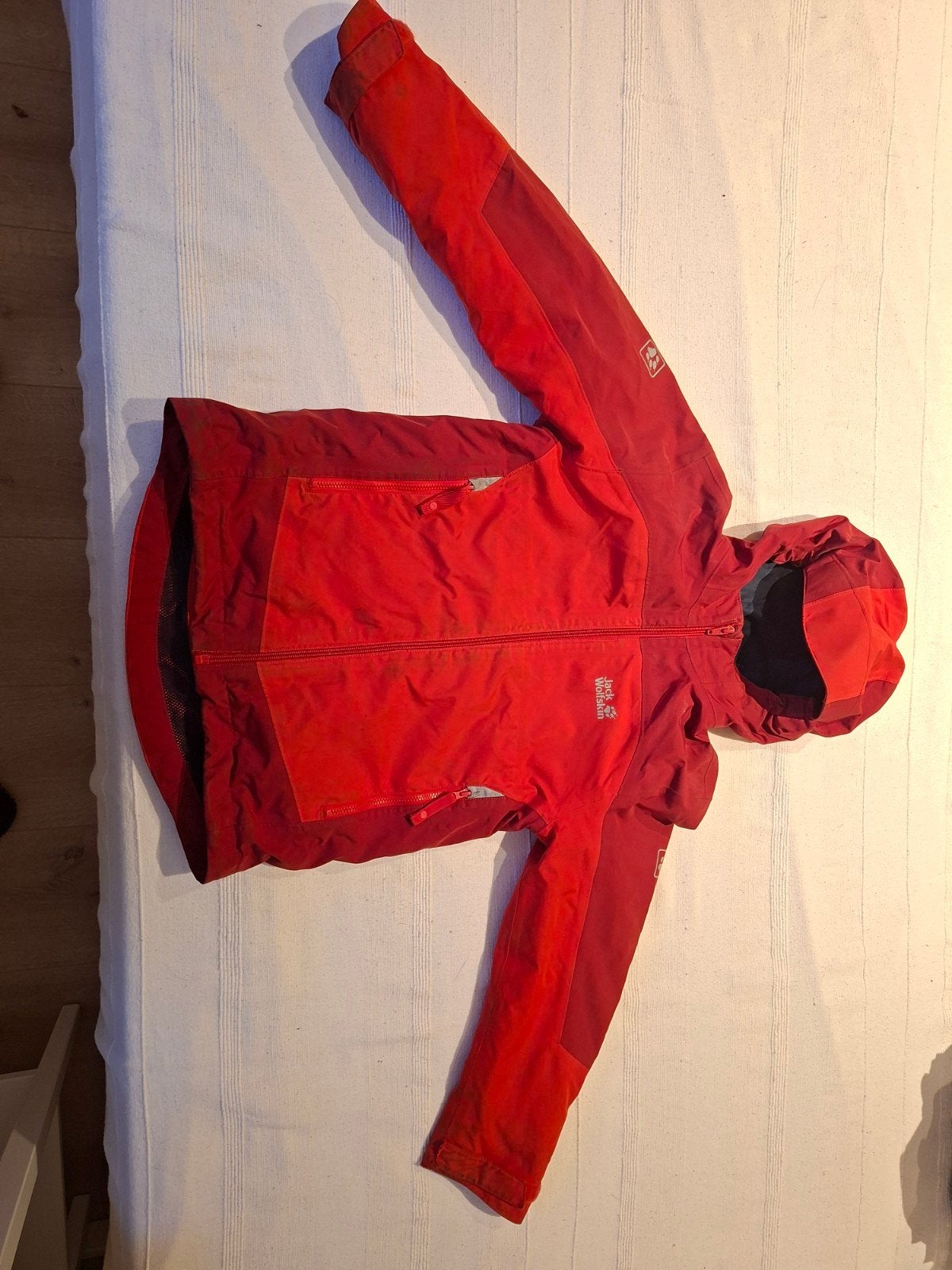 Jack Wolfskin 3-in-1 jas rood - Maat 128, Gebruikt, Jongen of Meisje, Jack Wolfskin, Ophalen of Verzenden