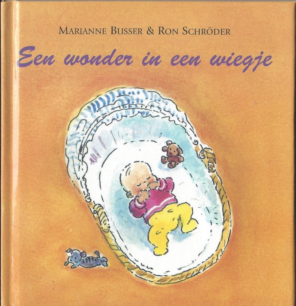 EEN WONDER IN EEN WIEGJE- Busser& Schröder*Geboorterijmpjes*, Ophalen of Verzenden, Zo goed als nieuw, Kraamcadeau