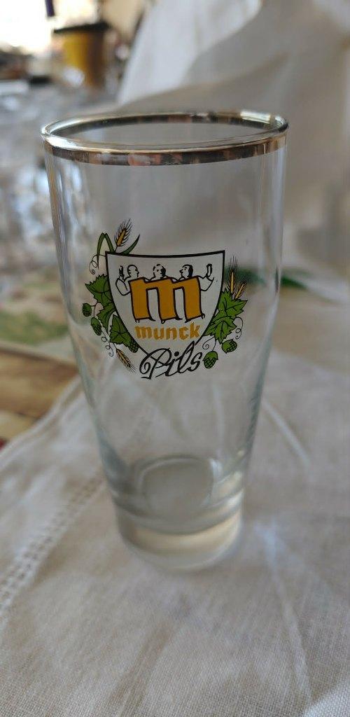 glas bierglas Munck pils Ruddervoorde, Ophalen of Verzenden, Zo goed als nieuw, Glas of Glazen, Overige merken