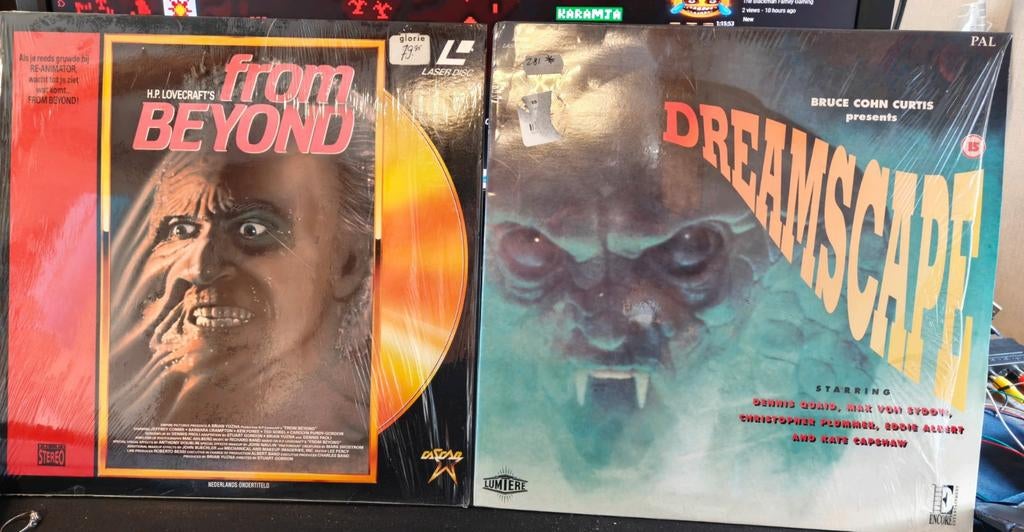 2 Horror Laserdiscs: From Beyond & Dreamscape (PAL), Vanaf 16 jaar, Ophalen of Verzenden, Zo goed als nieuw, Overige genres