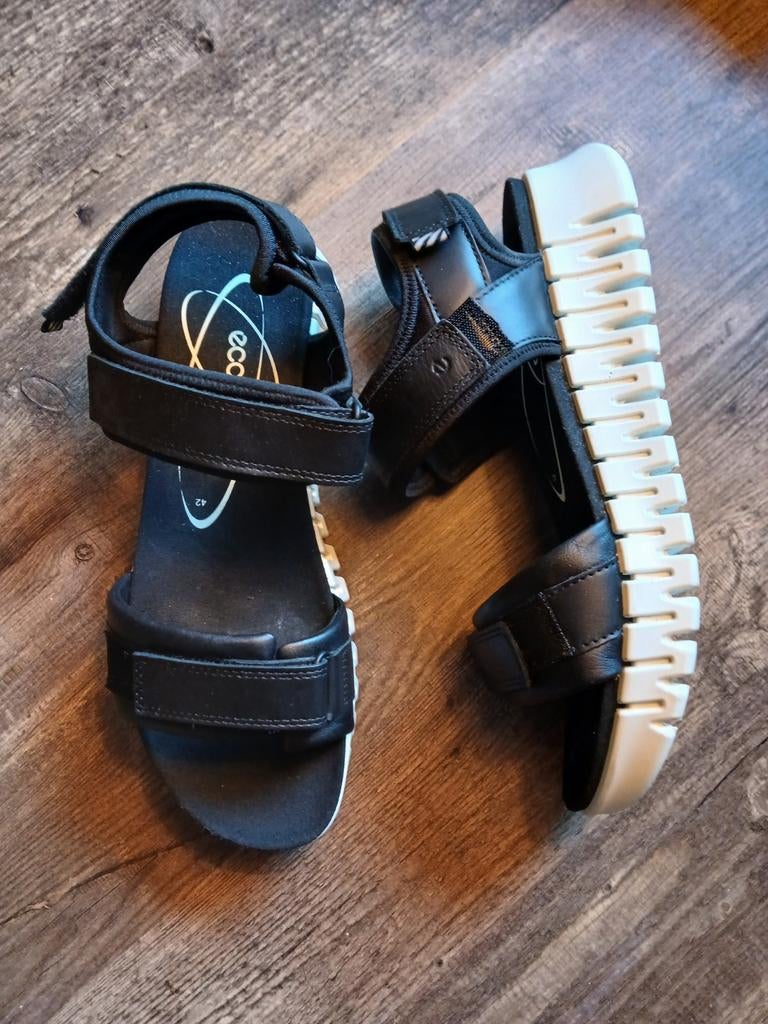Sandalen Ecco zgan maat  42, Ophalen of Verzenden, Zo goed als nieuw, Zwart, Sandalen of Muiltjes