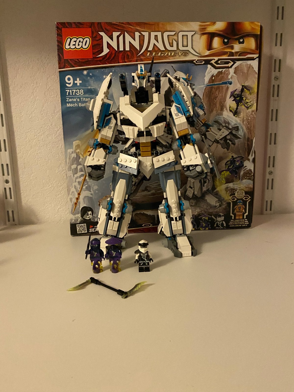 LEGO Ninjago 71738 Zane's Titan Mech Battle, Lego, Ophalen of Verzenden, Zo goed als nieuw, Compleet