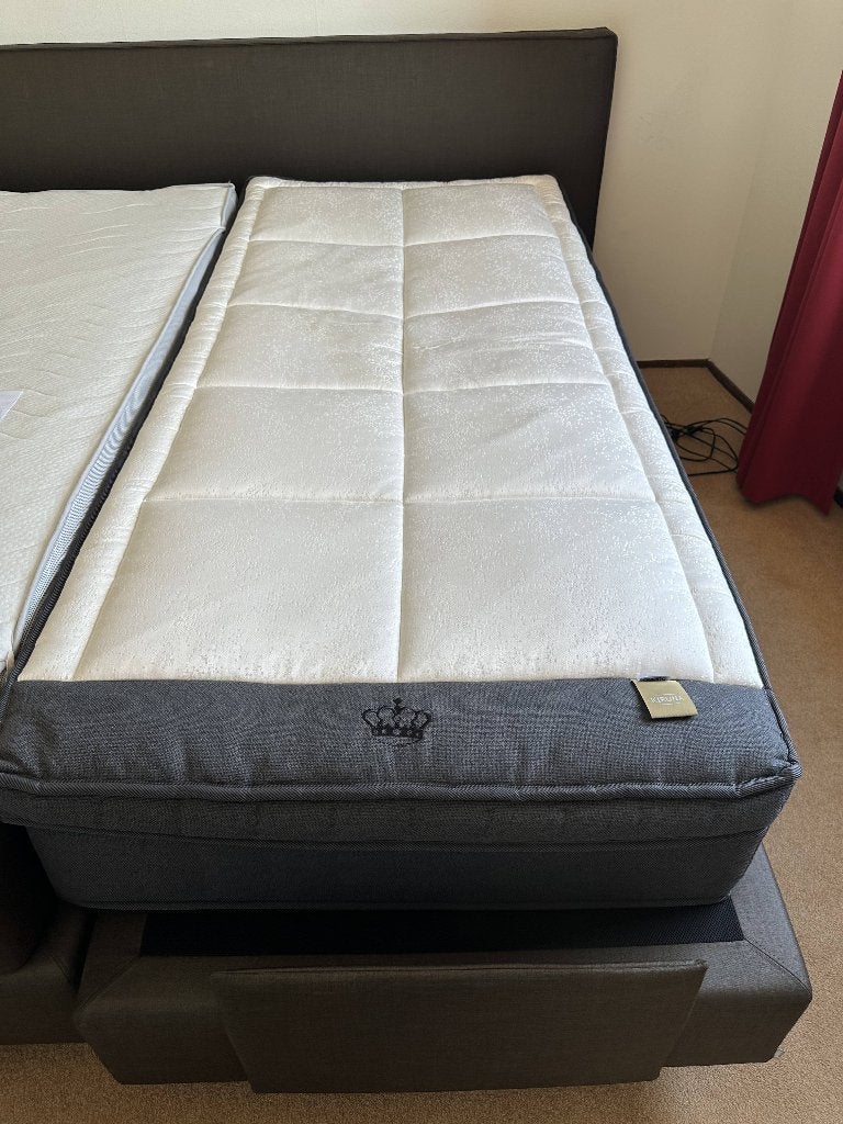 Auping Kiruna boxspringmatras +topper 90x200, recent gekocht, Ophalen, 90 cm, Eenpersoons, Zo goed als nieuw
