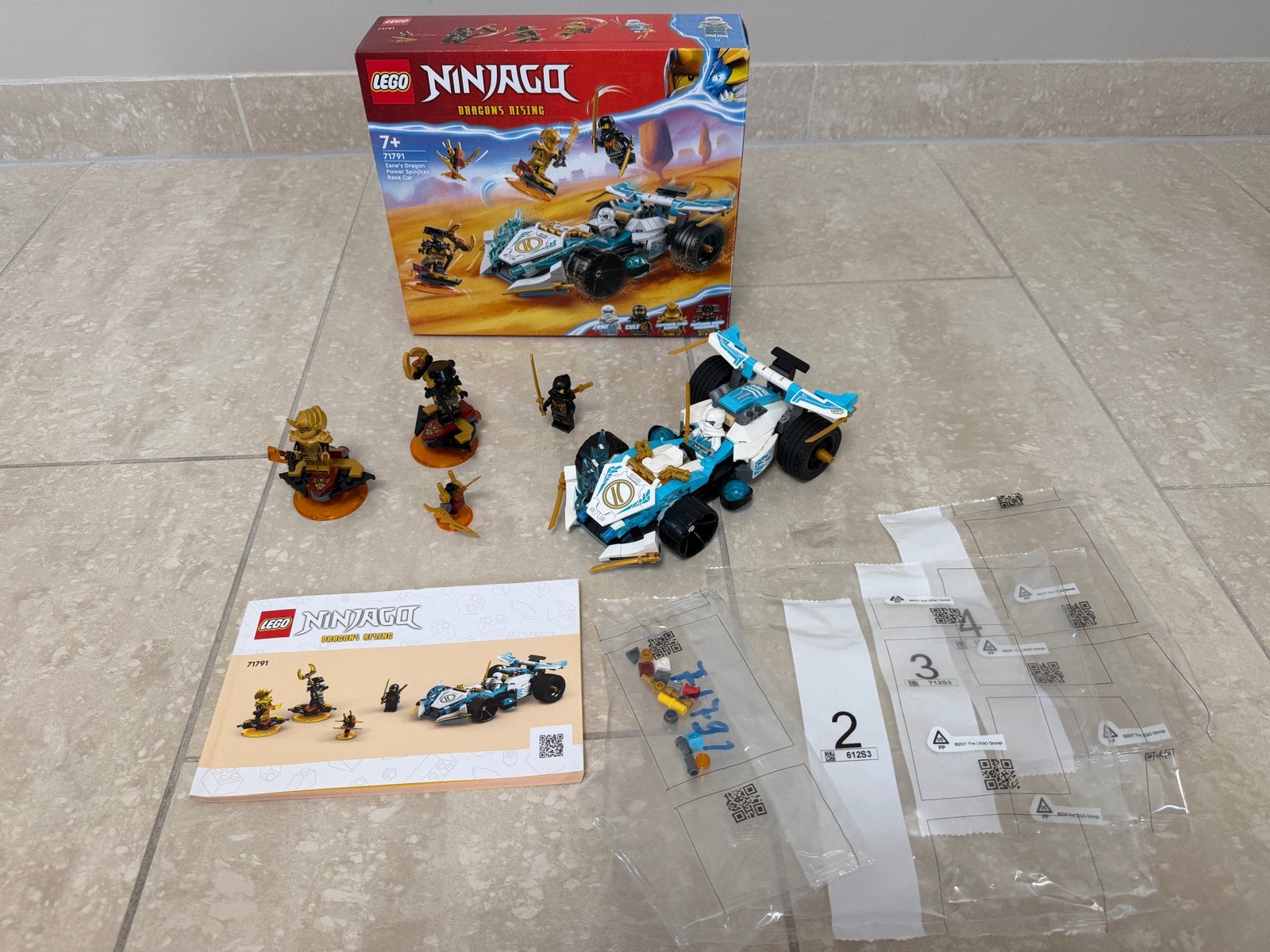 LEGO Ninjago 71791 Zane's Drakenkracht Spinrace Auto, Ophalen of Verzenden, Zo goed als nieuw