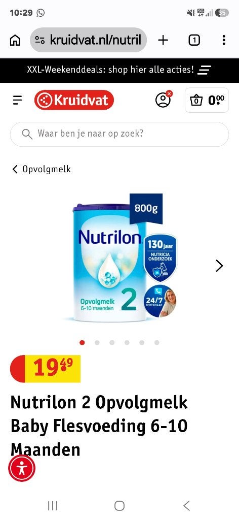 Babyvoeding nutrilon 2, Ophalen of Verzenden, Nieuw, Overige typen, Nutrilon