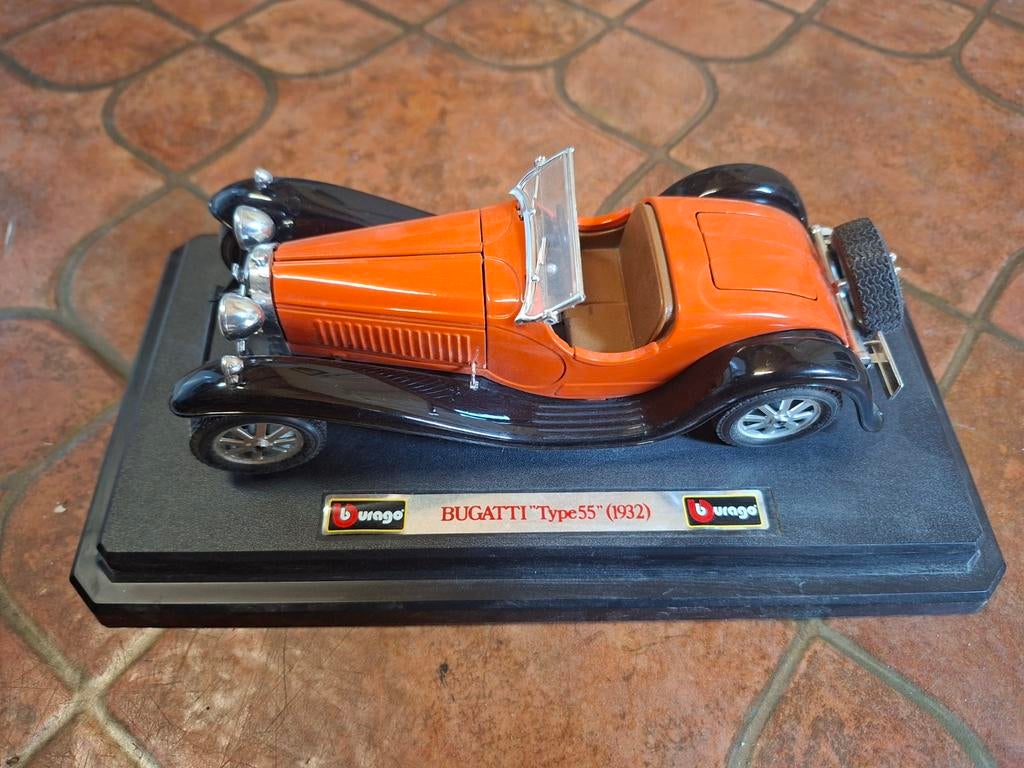 Burago Bugatti Type 55 (1932) Modelauto, Ophalen of Verzenden, Zo goed als nieuw, Auto