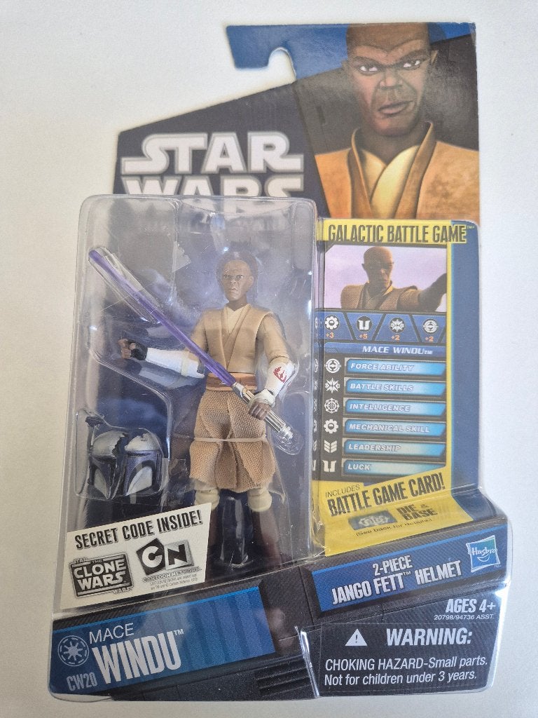 Star Wars CW 2010 CW20 Mace Windu with Jango Fett Helmet, Ophalen of Verzenden, Nieuw, Actiefiguurtje