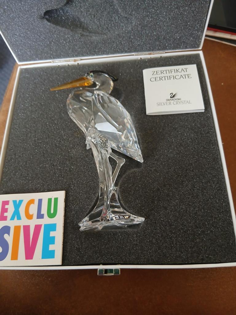 Swarovski Zilver Kristal Reiger Figuur met Certificaat, Ophalen of Verzenden