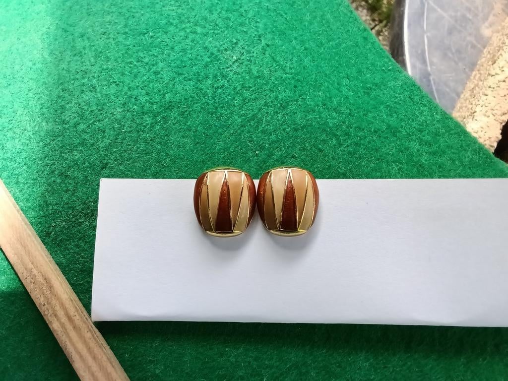 Orena Paris vintage clip oorbellen., Verzenden, Overige materialen