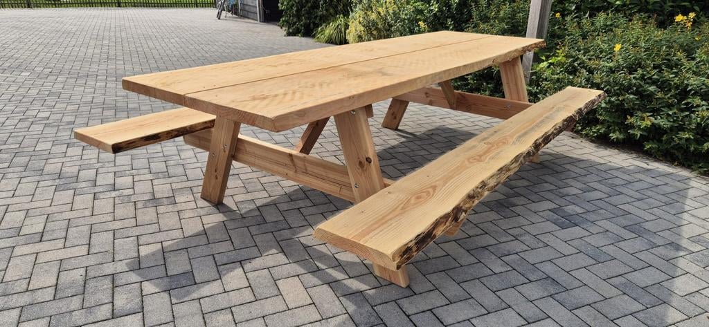 Prachtige Douglas Picknicktafel 3m met geschaafd blad, Ophalen, Nieuw, Rechthoekig, Hout