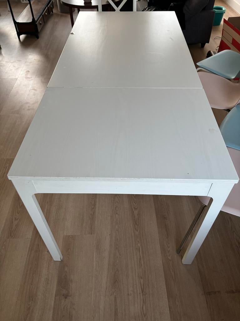 Witte IKEA tafel 180x80 cm, Gebruikt, 150 tot 200 cm, Vier personen, Rechthoekig