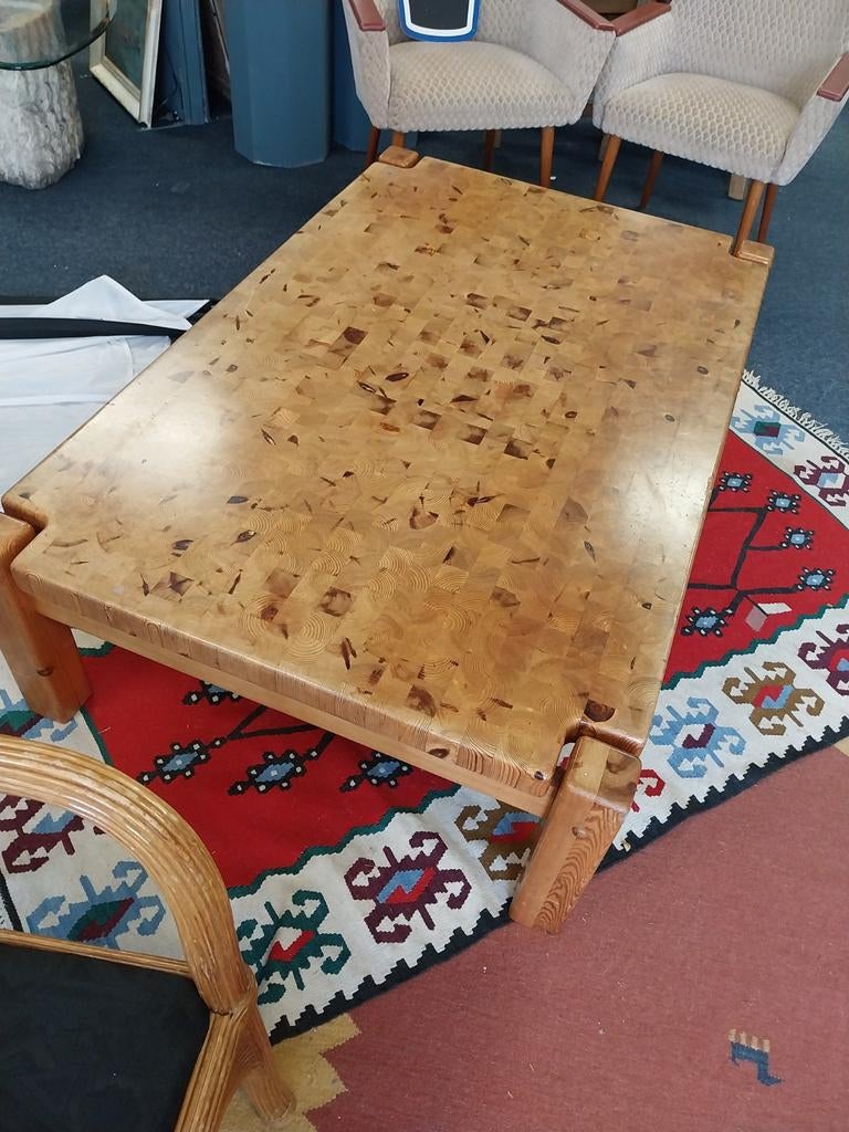 Salontafel Deens 1970's brutalist, Ophalen, 100 tot 150 cm, 50 tot 100 cm, Minder dan 50 cm