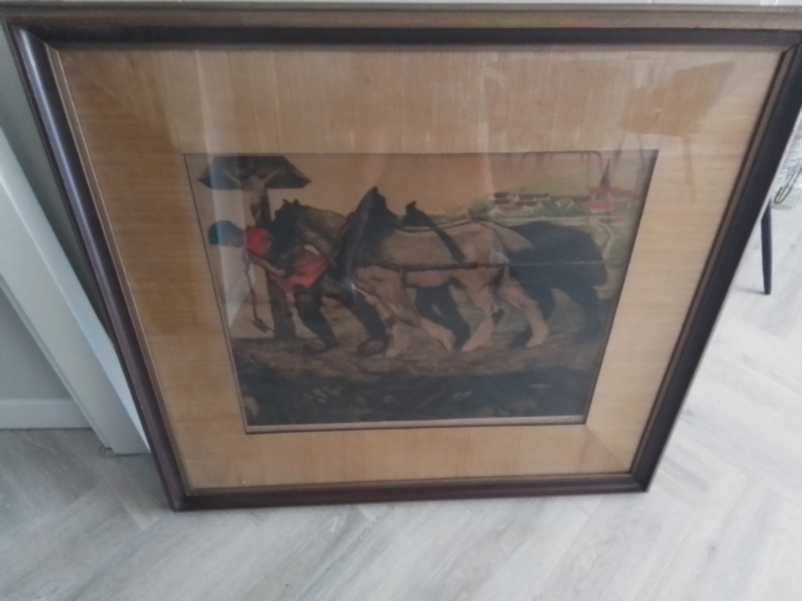 schilderij Maurice Langaskens origineel genaamd Le calvaire, Ophalen