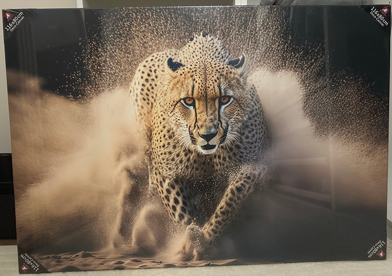 Geseald Schilderij Cheeta 116x80cm, Ophalen, Nieuw, Schilderij, 100 tot 125 cm
