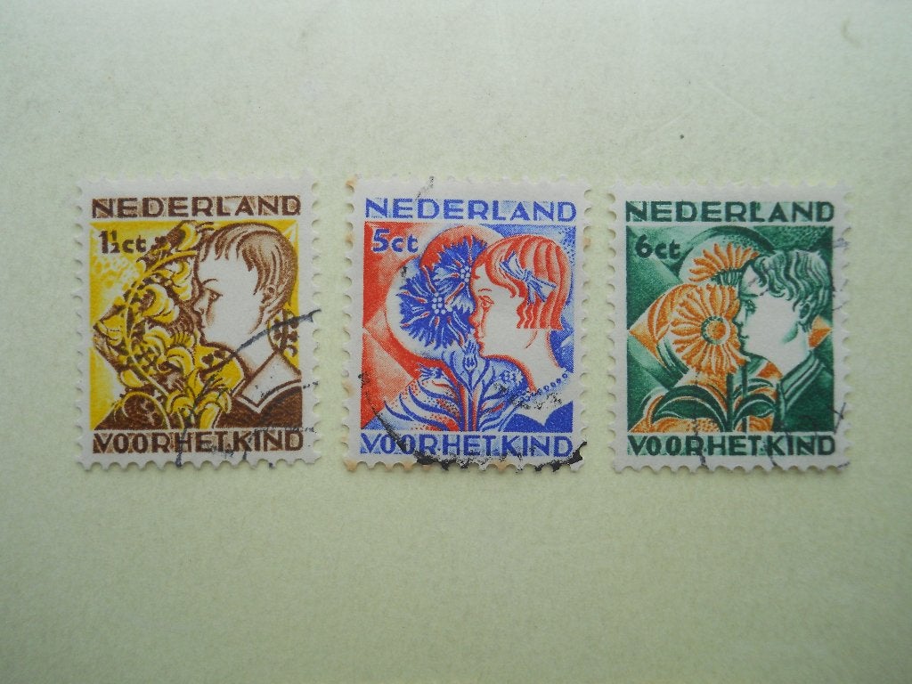 Nederland 1932 Kinderzegels Nvph.248-250 gestempeld, Ophalen of Verzenden, T/m 1940, Gestempeld