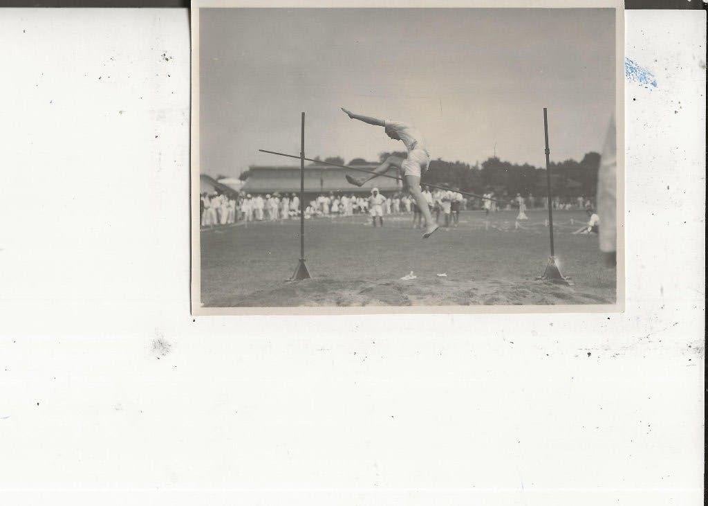 Ned Indie Belawan Marine Sportfeesten Hoogspringen Schots, Verzamelen, Ophalen of Verzenden, 1920 tot 1940, Gelopen, Buiten Europa
