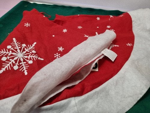 kerstboomvoet doek met sneeuw vlok [a950, Diversen, Ophalen of Verzenden, 'T Olde Gre-j, Info@toldegrej.nl, Endepoelstraat 20f Didam