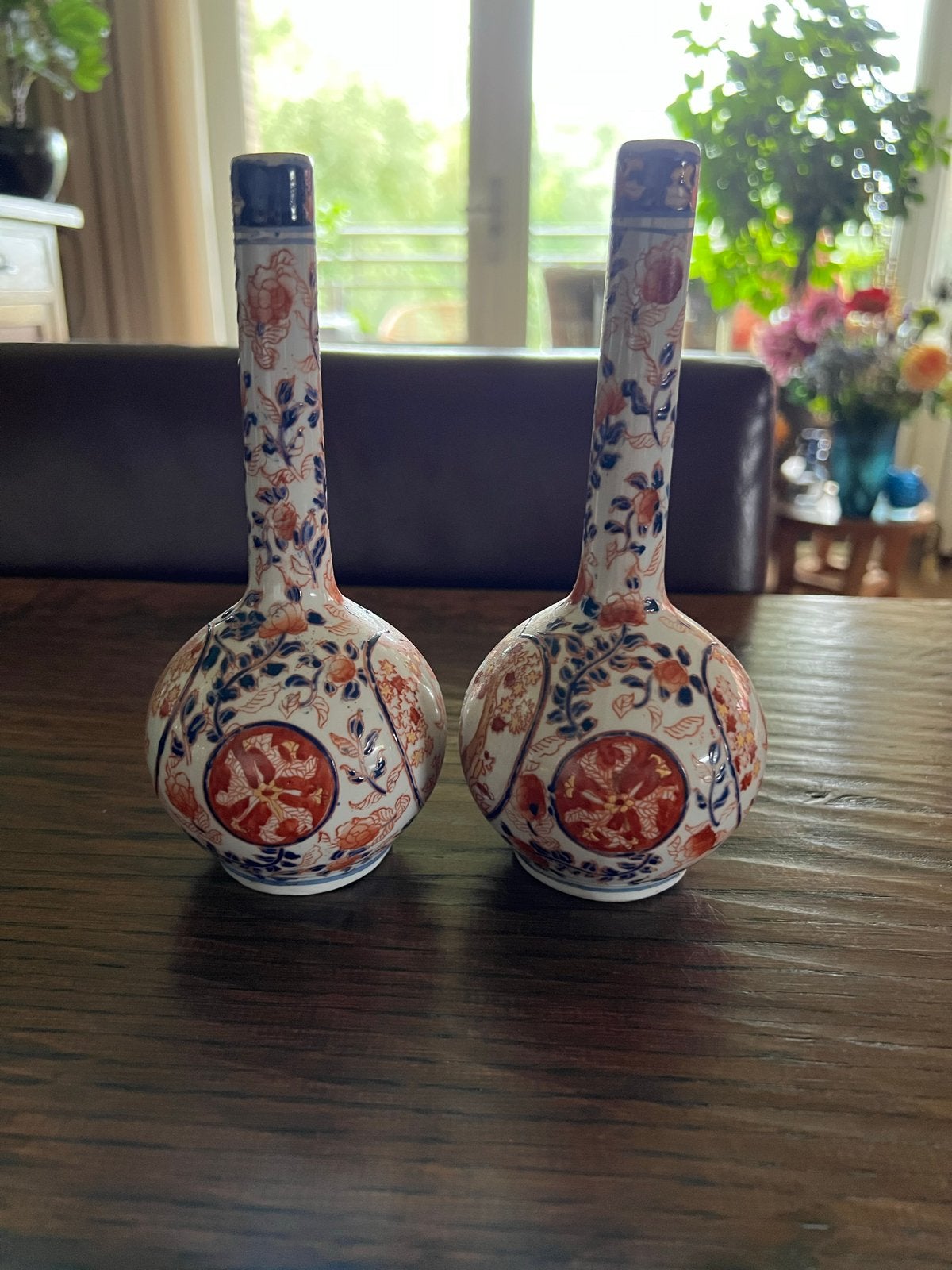 Prachtig paar antieke Japanse Imari pijpvazen Meiji ca. 1900, Ophalen of Verzenden