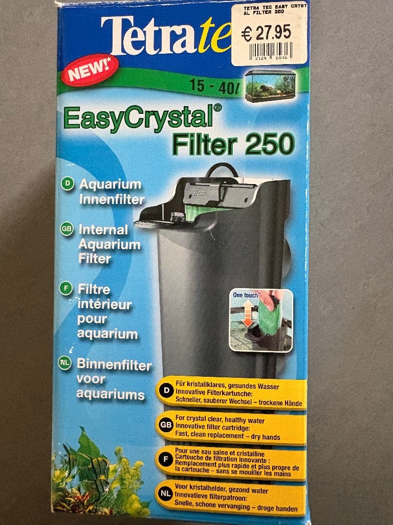Aquarium filter Easy cristal filter 250, Ophalen of Verzenden, Zo goed als nieuw, Filter, Tetra