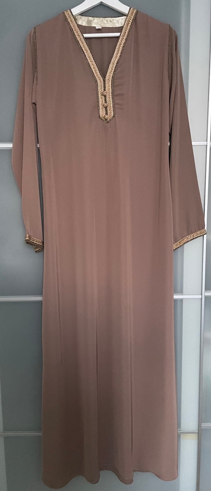 Kaftan (Syria), Kleding | Dames, Bruin, Maat 42/44 (L), Ophalen of Verzenden, Zo goed als nieuw