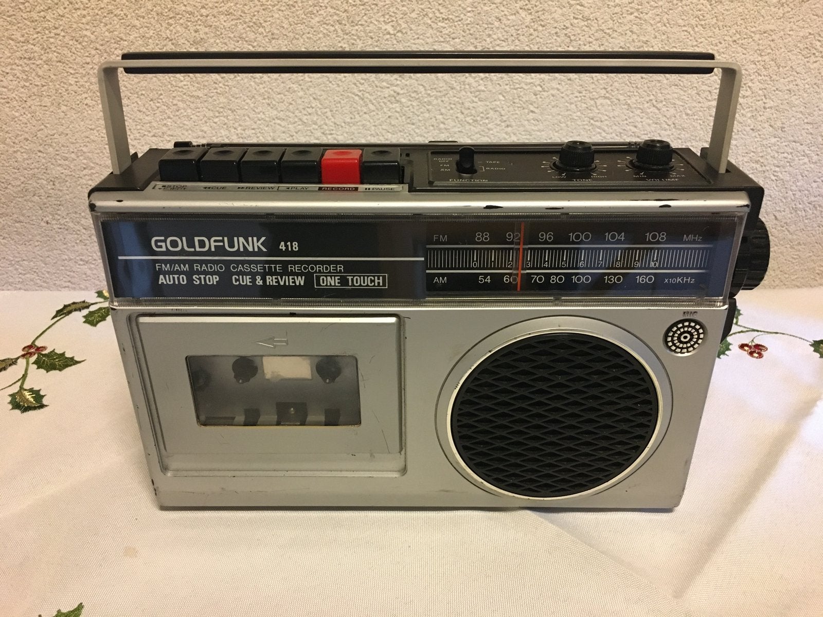 Oude radio cass rec goldfunk pr incl vzk, Ophalen, Radio
