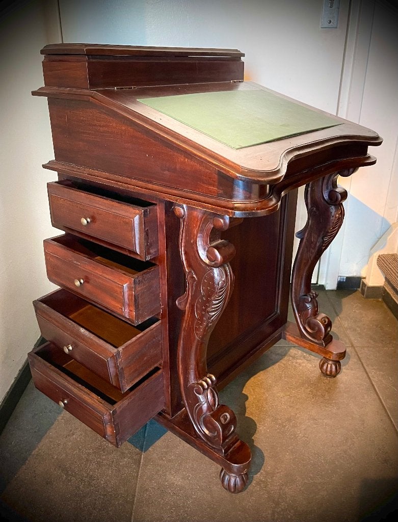 Davenport Bureau secretaire Lade kast tafel antiek brocante, Ophalen