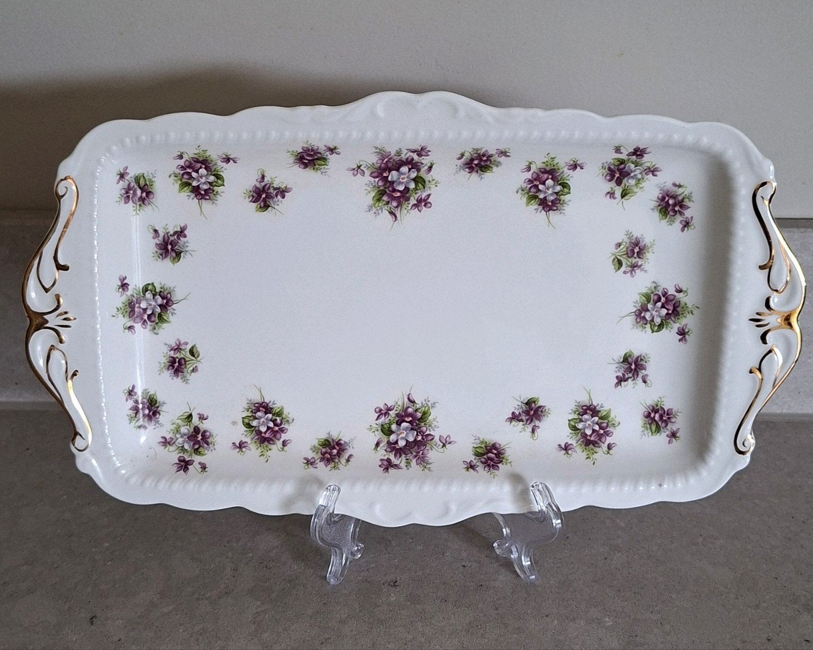 Royal Albert 'Sweet Violets' langwerpige serveerschaal, Ophalen of Verzenden