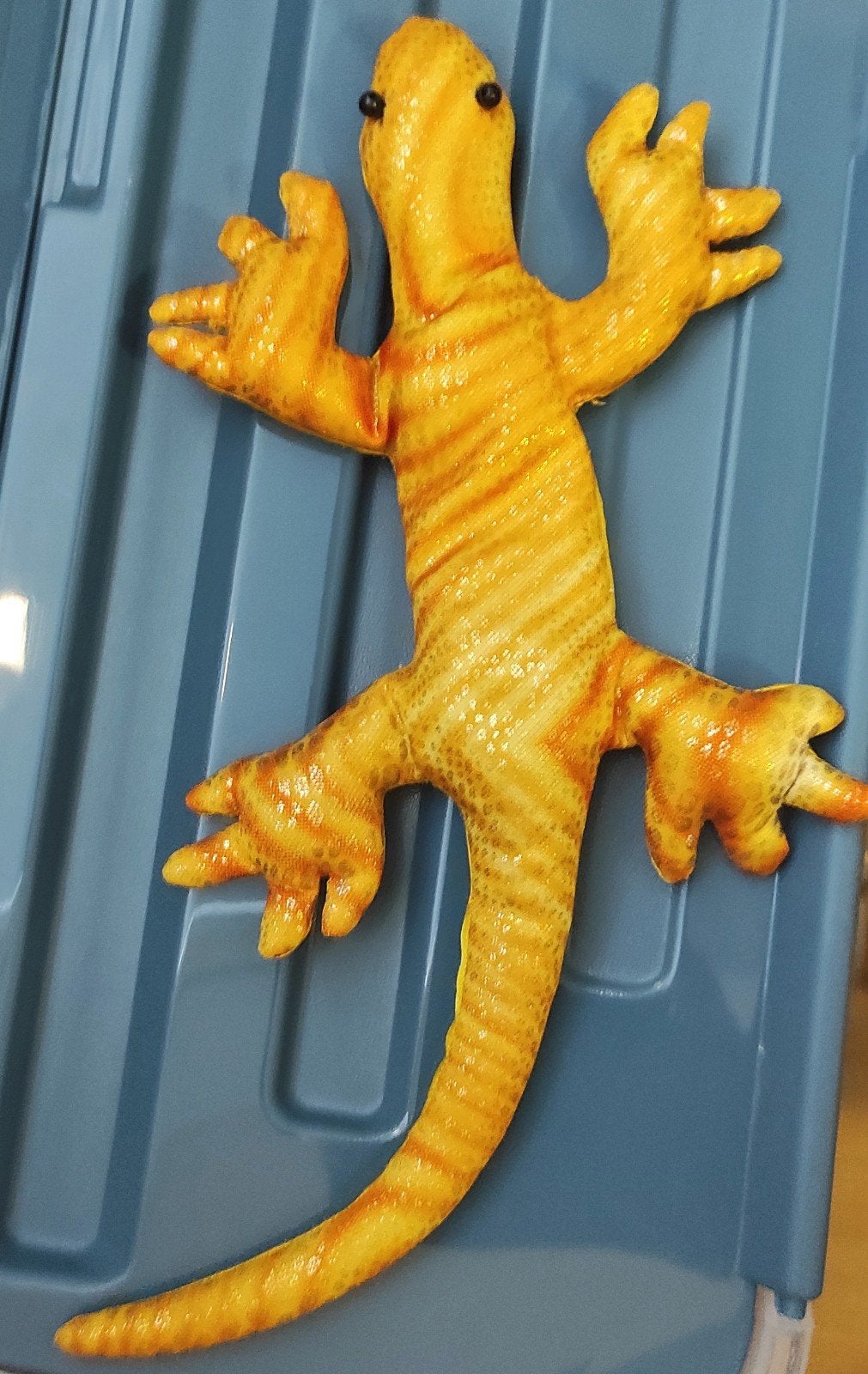 Gele Salamander Gekko Hagedis Speelgoed - Soepel, Ophalen of Verzenden, Zo goed als nieuw, Jongen of Meisje