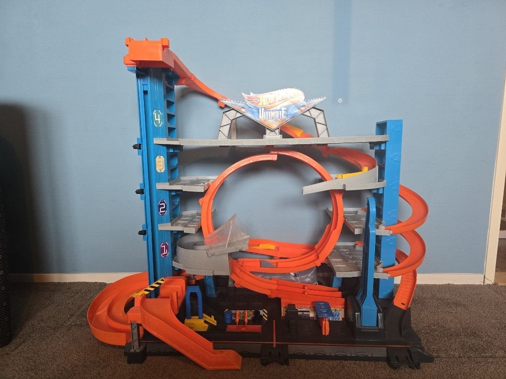 Hot Wheels Ultimate Garage met haai, Ophalen, Gebruikt, Hot Wheels, Met looping