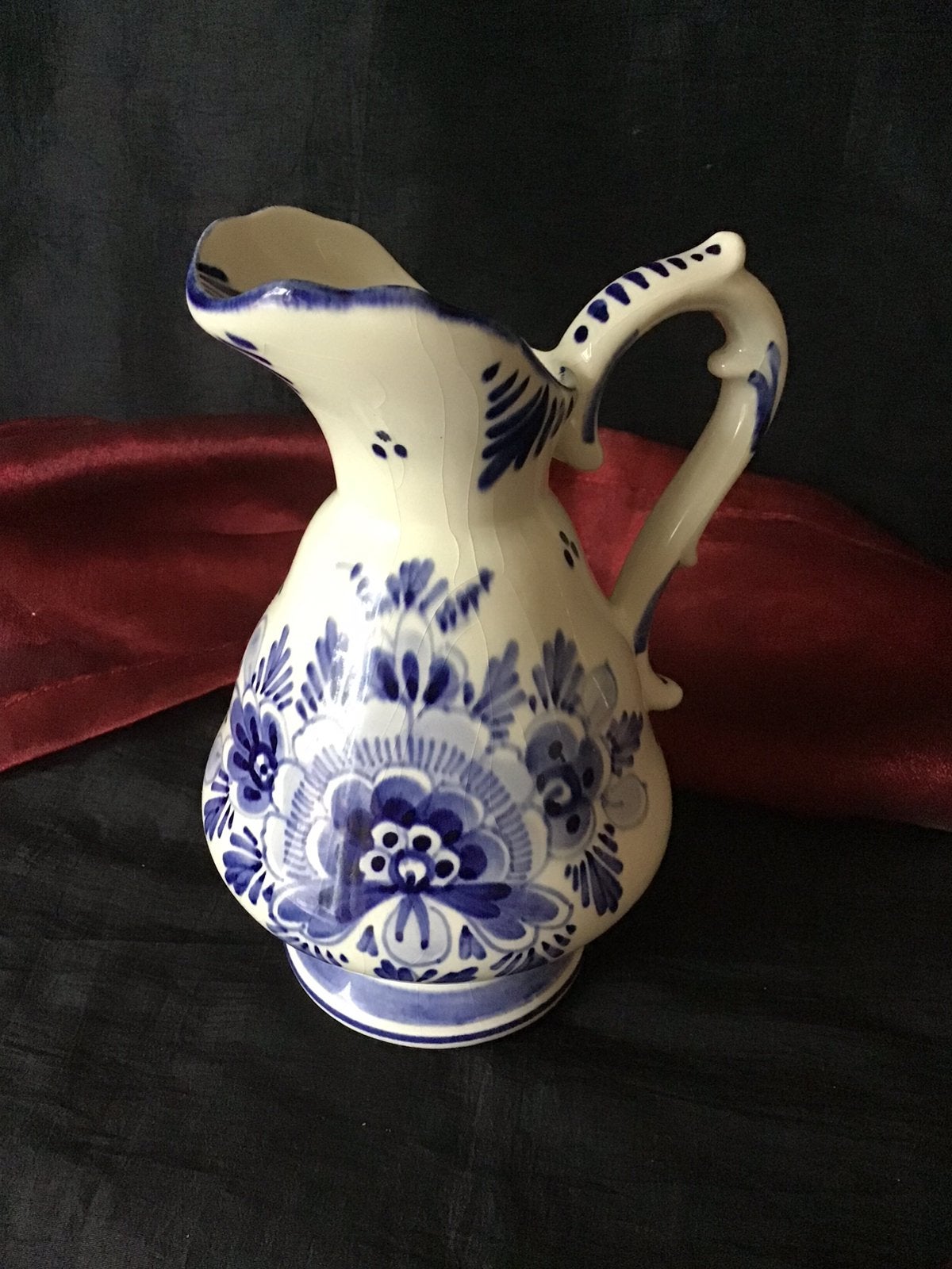 Handgeschilderd Delfts blauw kannetje   M. de Wit, Ophalen of Verzenden