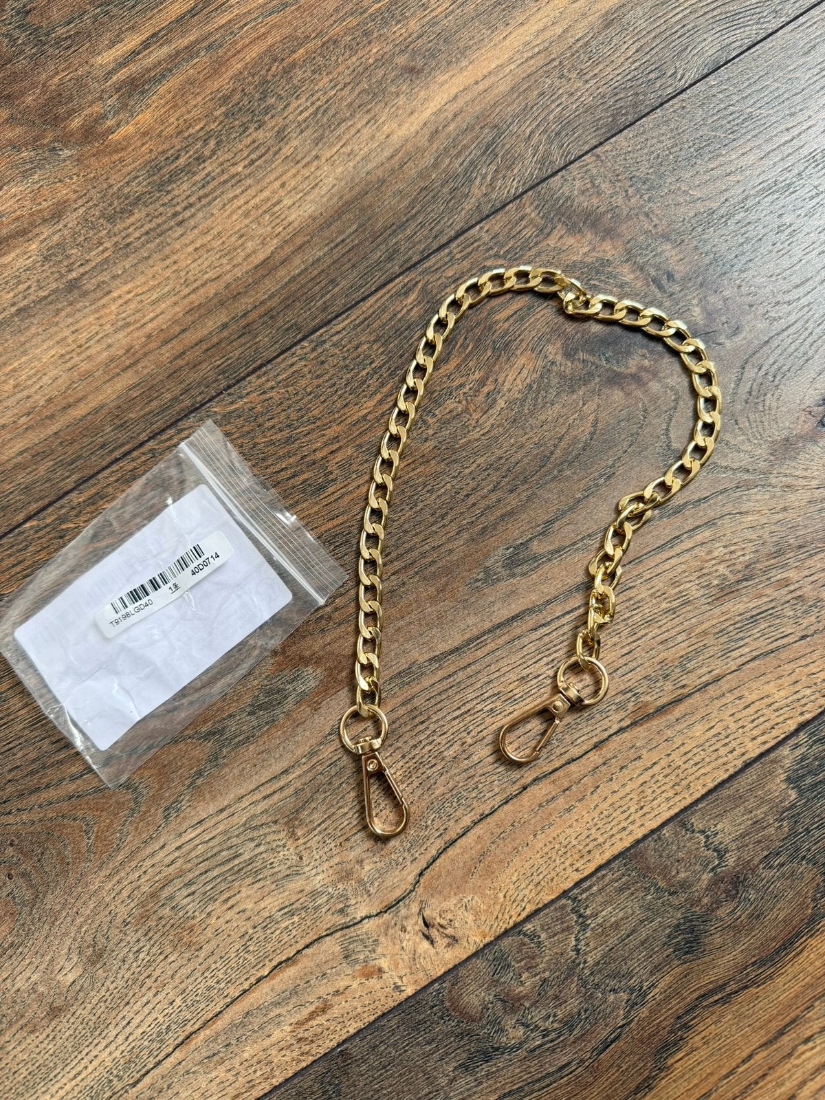 Metalen goudkleurige aluminium vervangende tas ketting, Ophalen of Verzenden, Nieuw, Goud