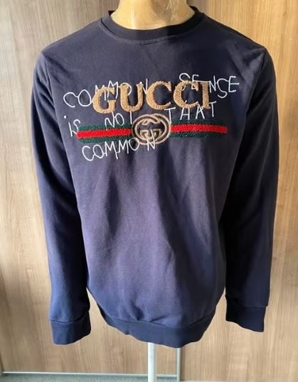 Gucci Sweatshirt blauw mt. XL trui Unisex, Blauw, Maat 46/48 (XL) of groter, Ophalen of Verzenden, Gucci